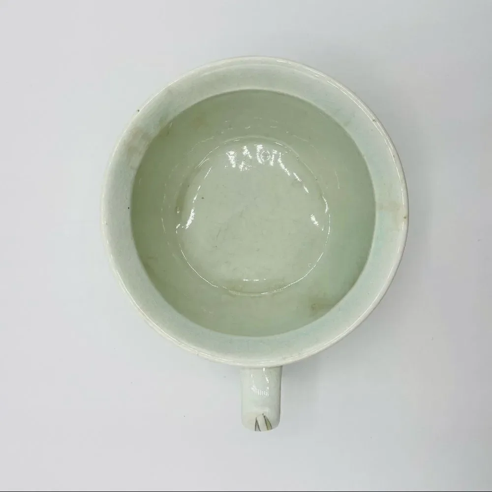 Vintage Ceramic Hand Painted Lion Open Sugar Bowl